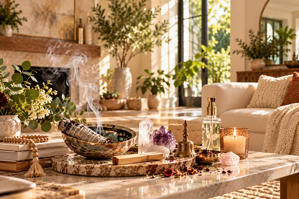 An intentionally cleansed and grounded living space