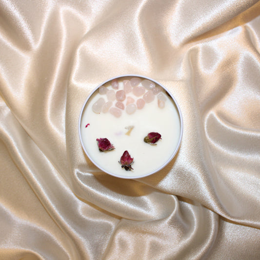 "LoveHer" Crystal Infused Soy Candle