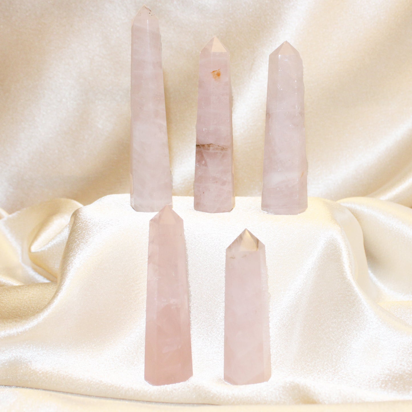 Small Rose Quartz Towers