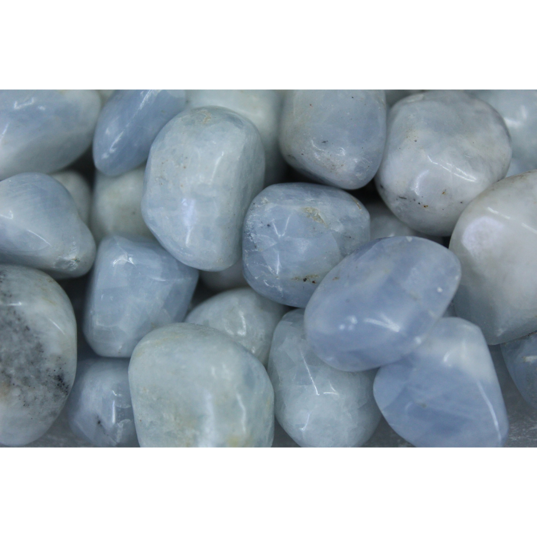 Blue Calcite Tumbled Stones -Gemstones- Healing Crystals