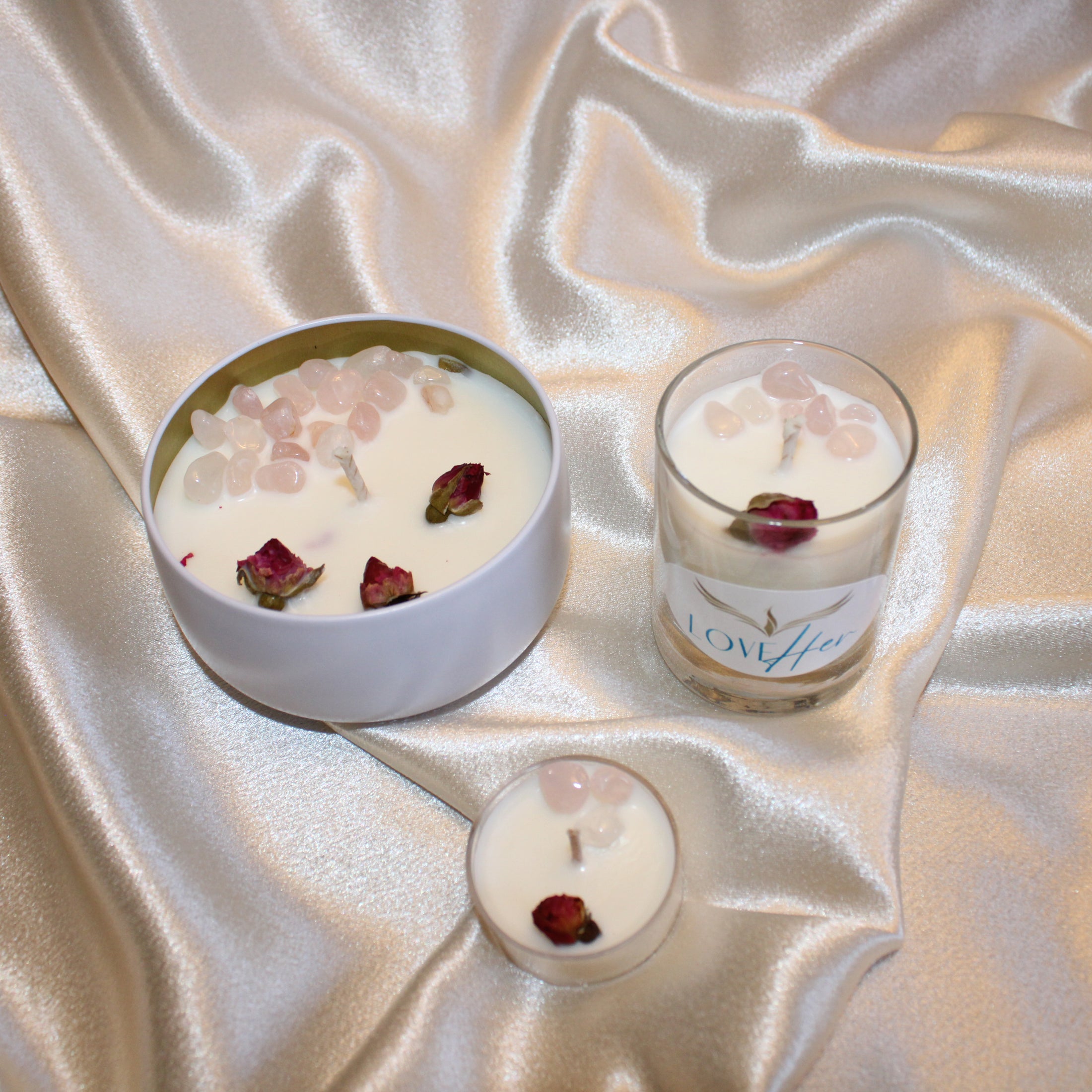 "LoveHer" Crystal Infused Soy Candle