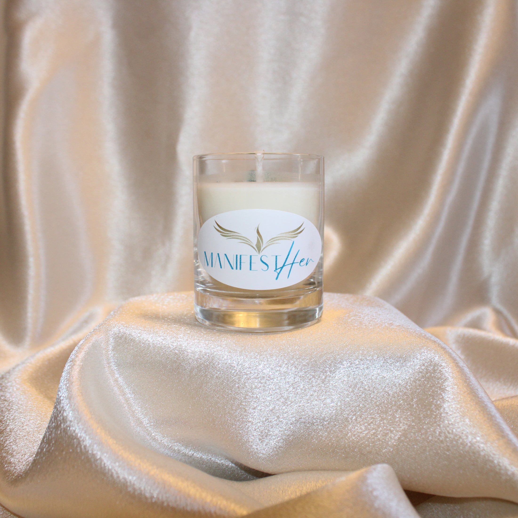 "ManifestHer" Crystal Infused Soy Candle