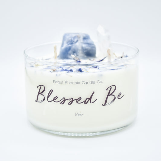 "Blessed Be" Crystal Infused Soy Candle