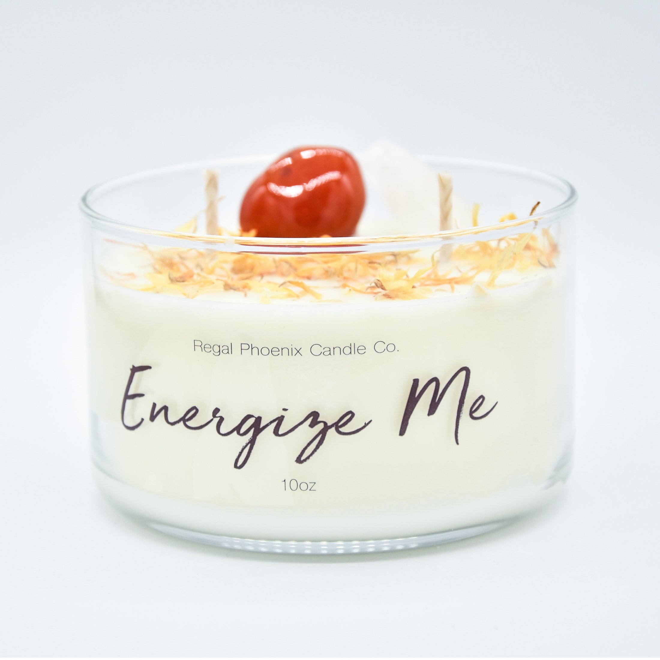 "Energize Me" Crystal Infused Soy Candle