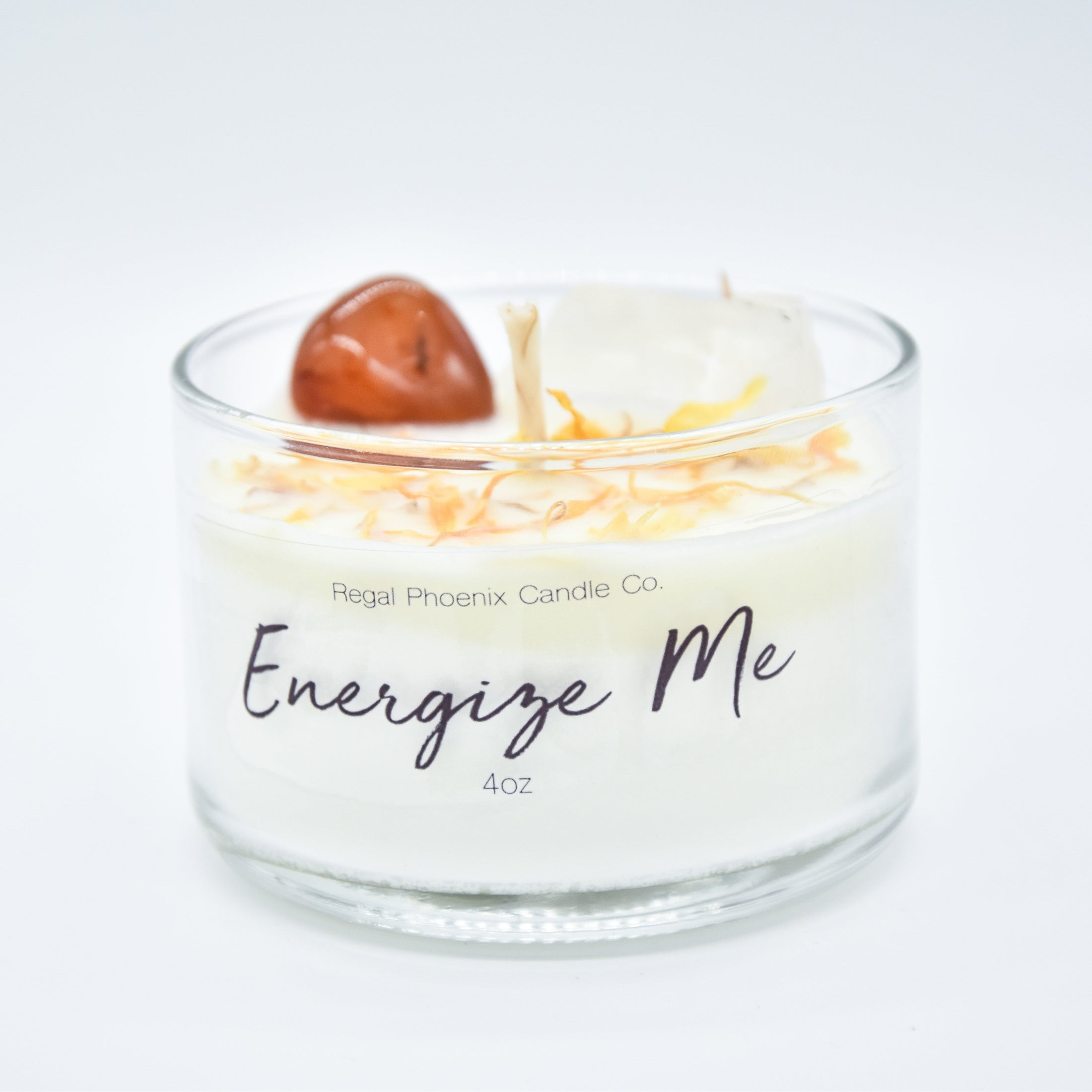 "Energize Me" Crystal Infused Soy Candle