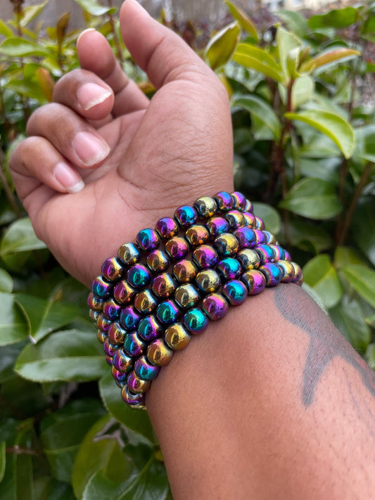 Rainbow Hematite Bracelets