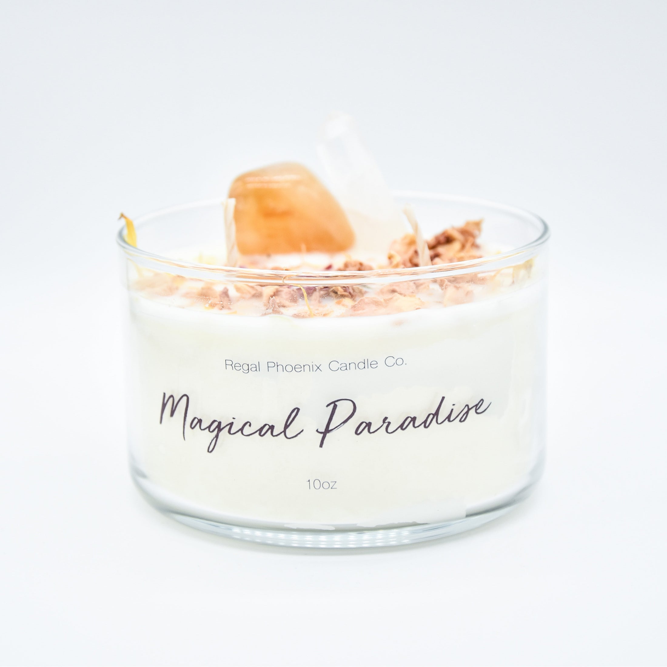"Magical Paradise" Crystal Infused Soy Candle