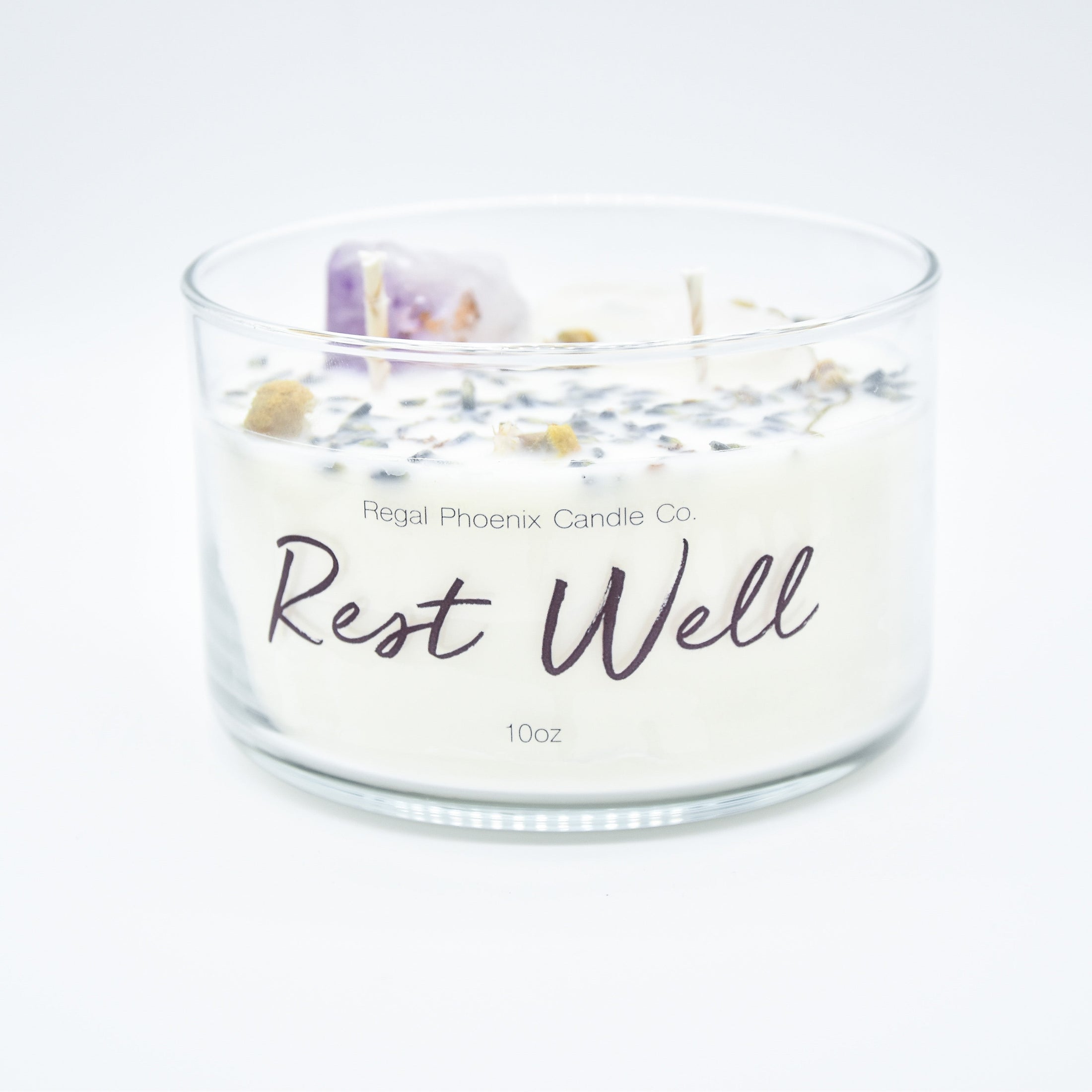 "Rest Well" Crystal Infused Soy Candle